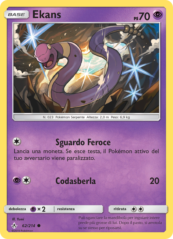 Ekans 062/234 — Legami Inossidabili (Italian Pokémon TCG card)