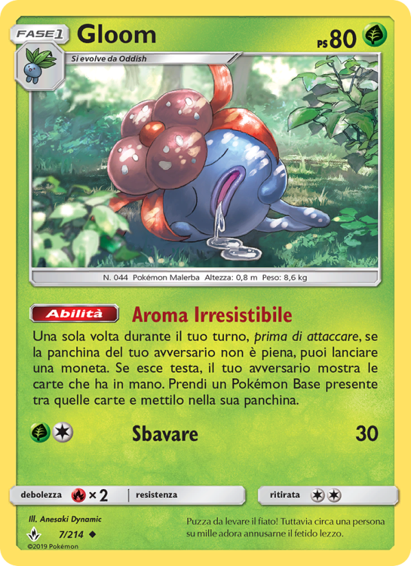 Gloom 007/234 — Legami Inossidabili (Italian Pokémon TCG card)