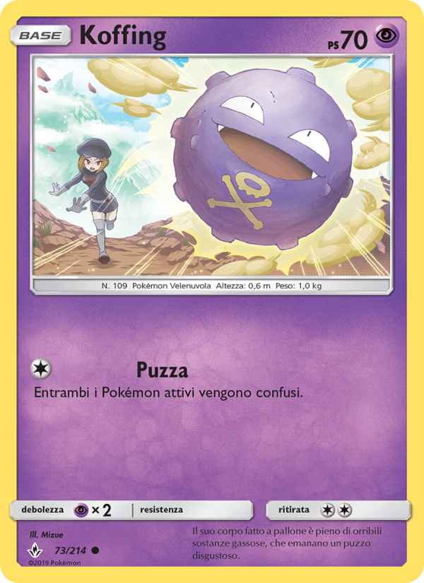 Koffing 073/234 — Legami Inossidabili (Italian Pokémon TCG card)