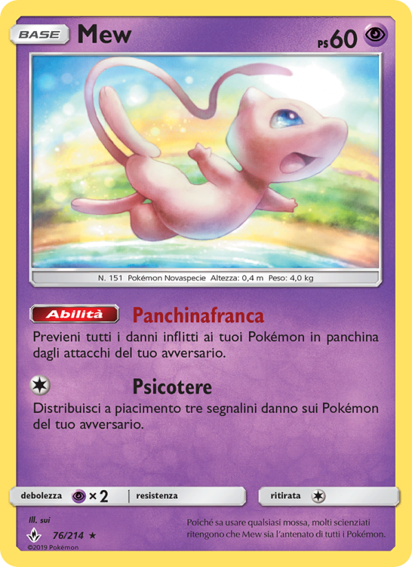 Mew 076/234 — Legami Inossidabili (Italian Pokémon TCG card)