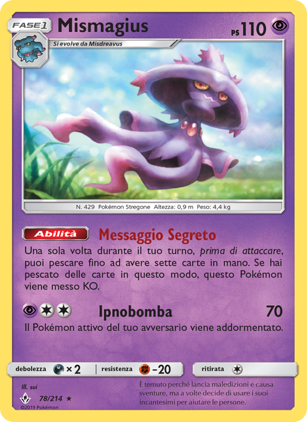 Mismagius 078/234 — Legami Inossidabili (Italian Pokémon TCG card)