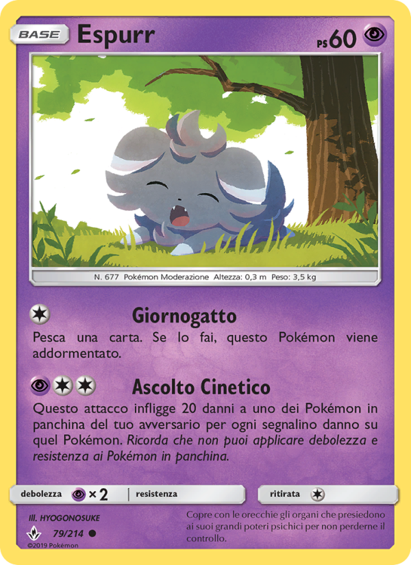 Espurr 079/234 — Legami Inossidabili (Italian Pokémon TCG card)