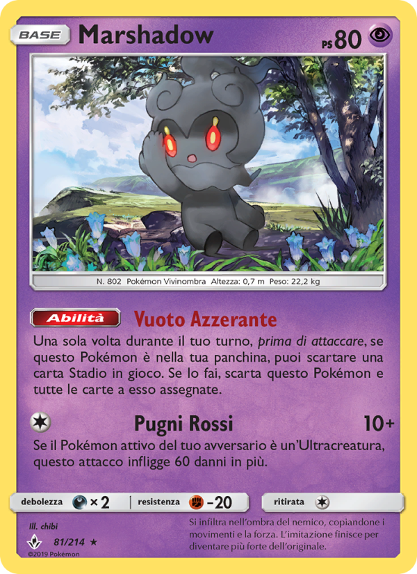Marshadow 081/234 — Legami Inossidabili (Italian Pokémon TCG card)