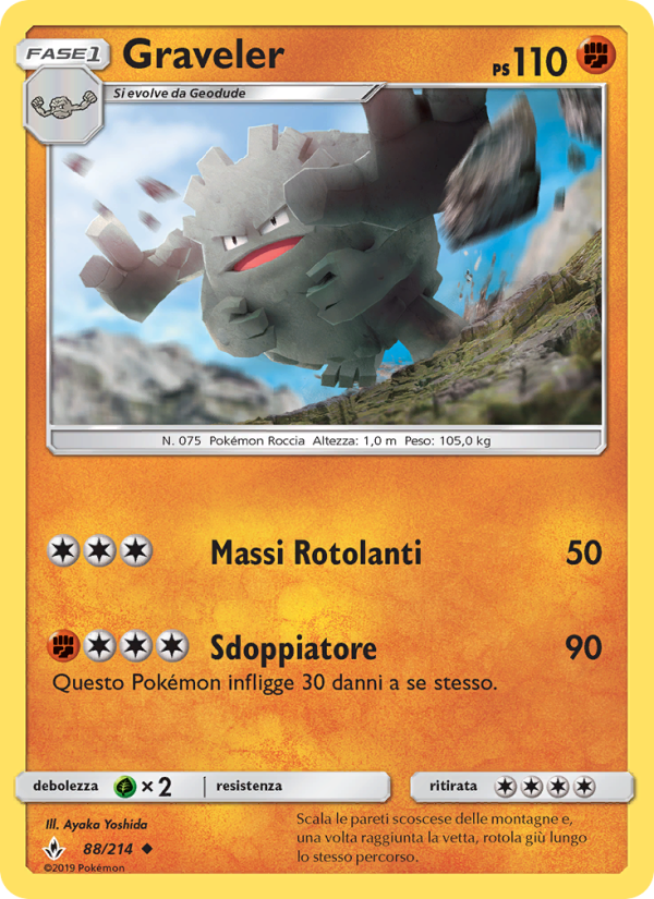 Graveler 088/234 — Unbroken Bonds (Italian Pokémon TCG card)