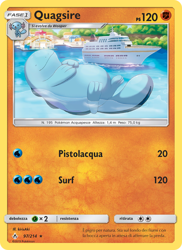 Quagsire 097/234 — Legami Inossidabili (Italian Pokémon TCG card)