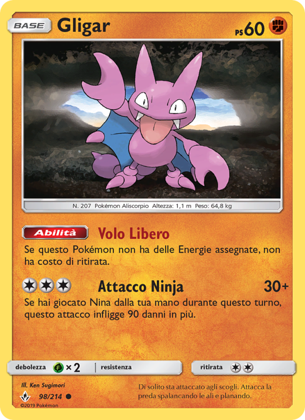 Gligar 098/234 — Legami Inossidabili (Italian Pokémon TCG card)