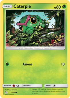 Caterpie 001 — Destino Sfuggente (Italian Pokémon TCG card)
