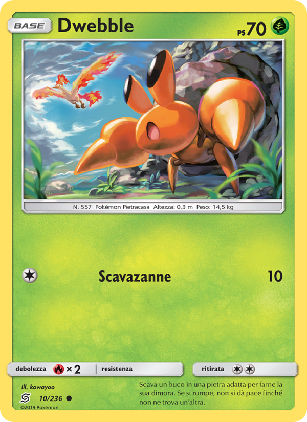 Dwebble 010/258 — Sintonia Mentale (Italian Pokémon TCG card)