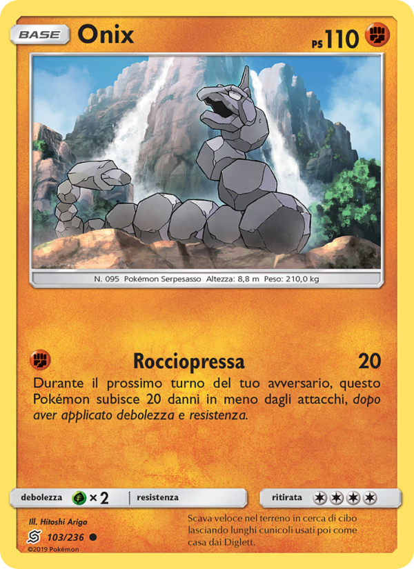 Onix 103/258 — Sintonia Mentale (Italian Pokémon TCG card)