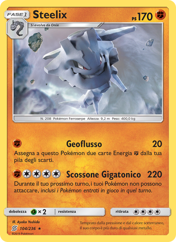 Steelix 104/258 — Sintonia Mentale (Italian Pokémon TCG card)