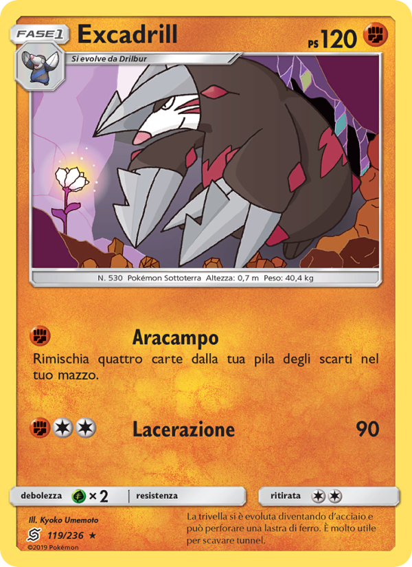 Excadrill 119/258 — Sintonia Mentale (Italian Pokémon TCG card)