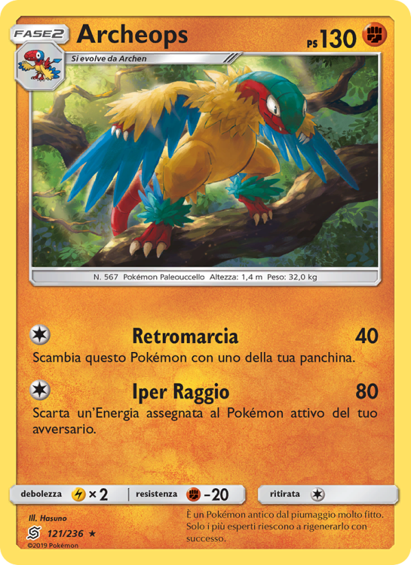 Archeops 121/258 — Sintonia Mentale (Italian Pokémon TCG card)