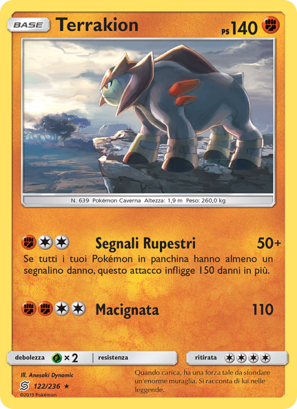 Terrakion 122/258 — Sintonia Mentale (Italian Pokémon TCG card)