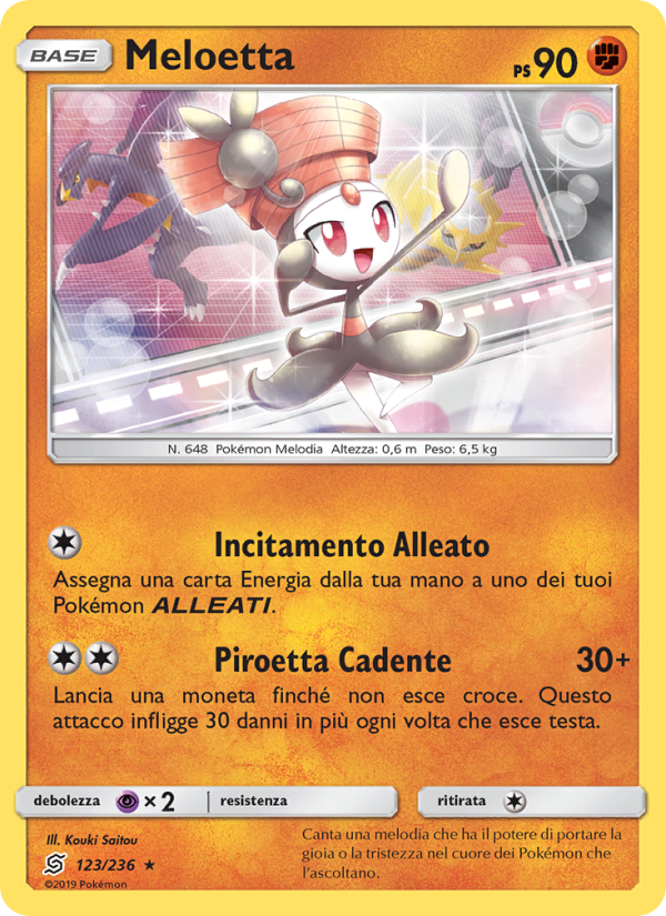 Meloetta 123/258 — Sintonia Mentale (Italian Pokémon TCG card)