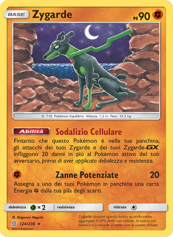 Zygarde 124/258 — Sintonia Mentale (Italian Pokémon TCG card)