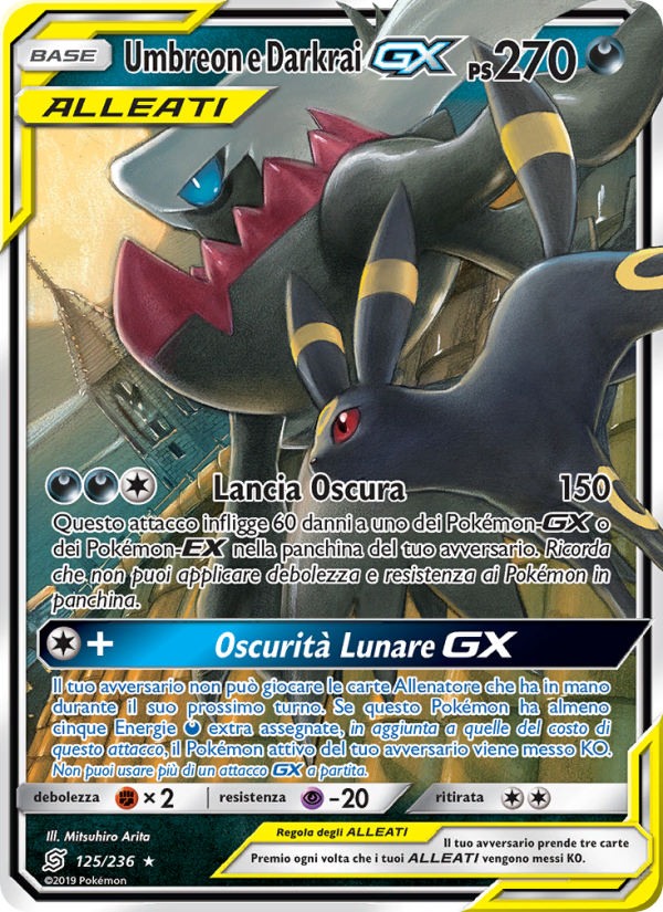 Umbreon e Darkrai GX 125/258 — Sintonia Mentale (Italian Pokémon TCG card)