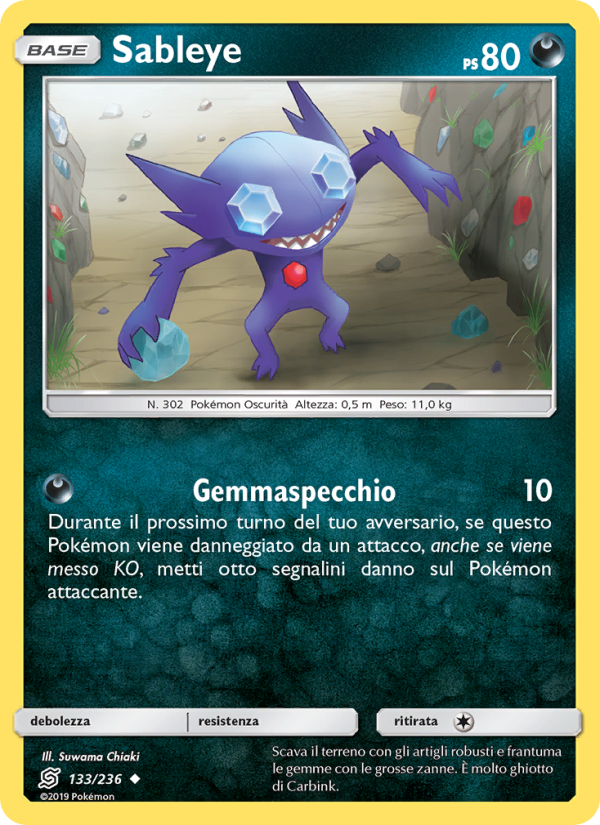 Sableye 133/258 — Sintonia Mentale (Italian Pokémon TCG card)
