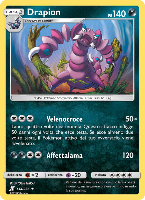 Drapion 134/258 — Sintonia Mentale (Italian Pokémon TCG card)