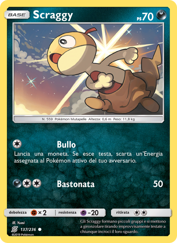 Scraggy 137/258 — Sintonia Mentale (Italian Pokémon TCG card)