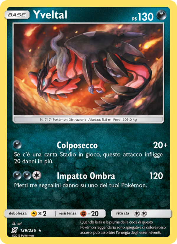 Yveltal 139/258 — Sintonia Mentale (Italian Pokémon TCG card)