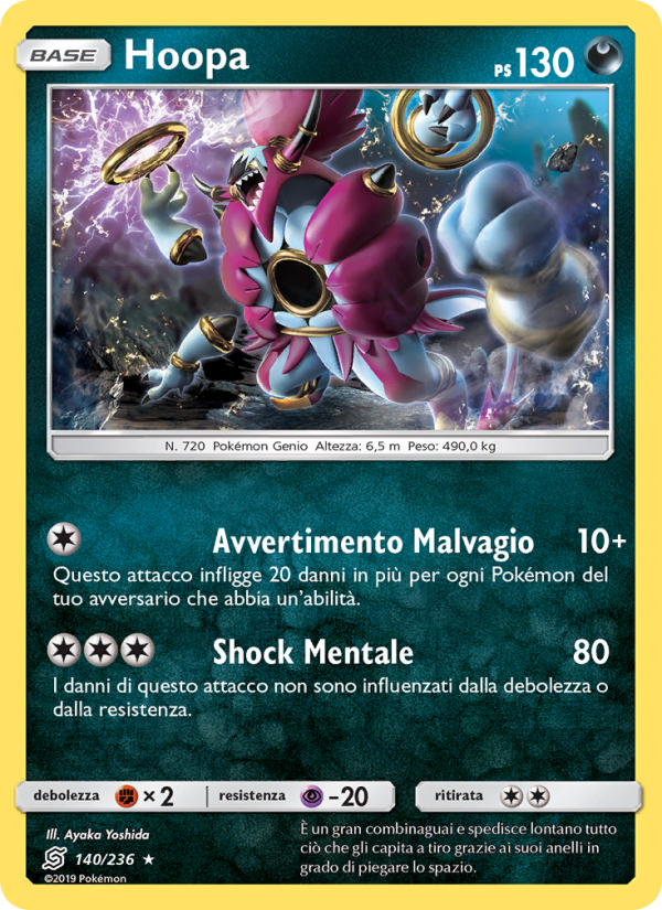 Hoopa 140/258 — Sintonia Mentale (Italian Pokémon TCG card)