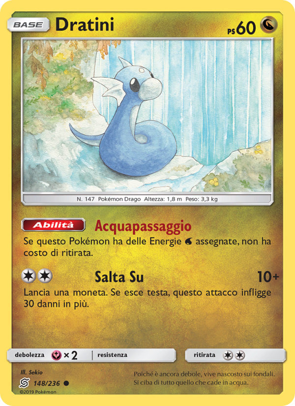 Dratini 148/258 — Unified Minds (Italian Pokémon TCG card)