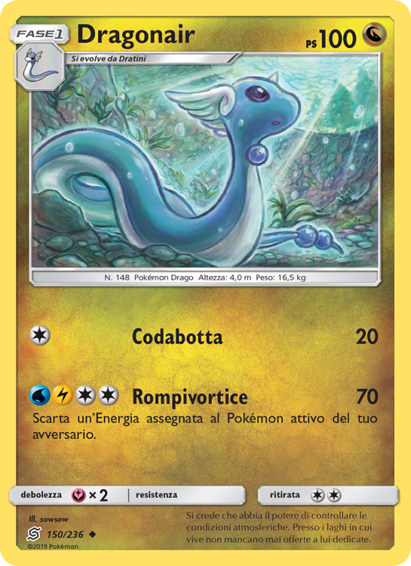 Dragonair 150/258 — Sintonia Mentale (Italian Pokémon TCG card)