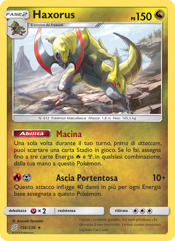 Haxorus 156/258 — Sintonia Mentale (Italian Pokémon TCG card)