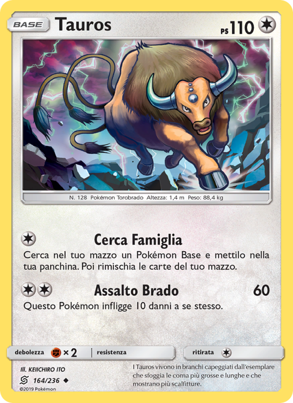 Tauros 164/258 — Sintonia Mentale (Italian Pokémon TCG card)