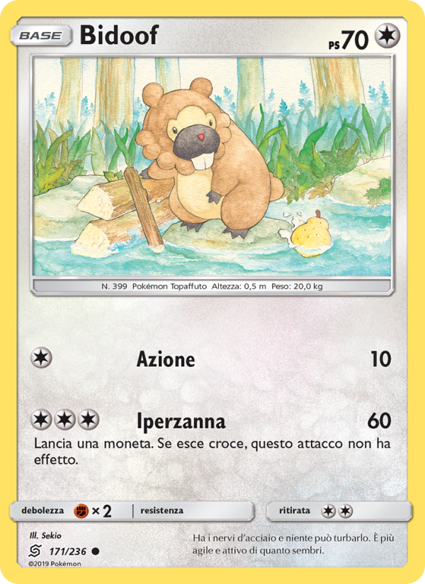 Bidoof 171/258 — Sintonia Mentale (Italian Pokémon TCG card)
