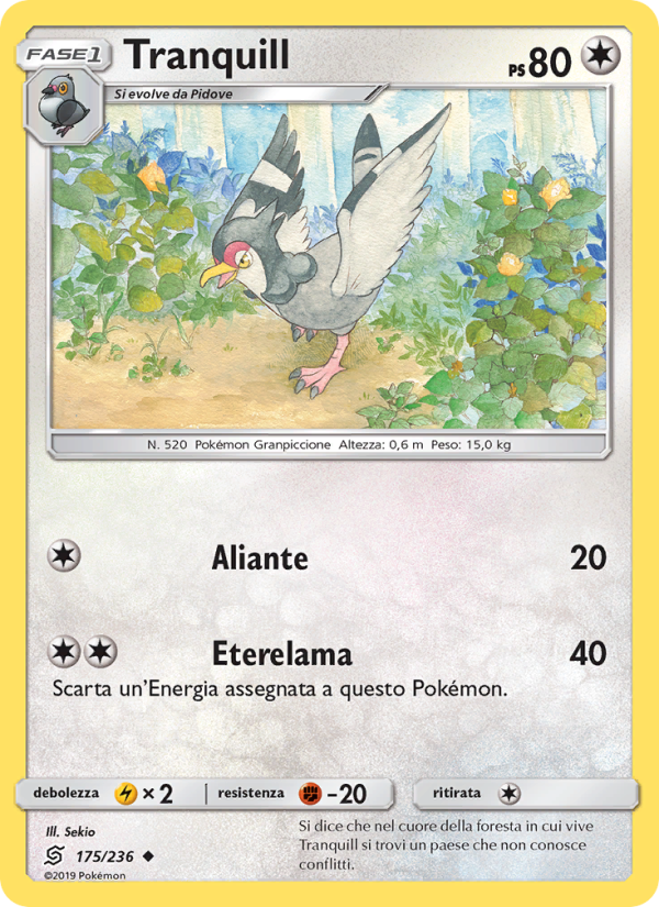 Tranquill 175/258 — Sintonia Mentale (Italian Pokémon TCG card)