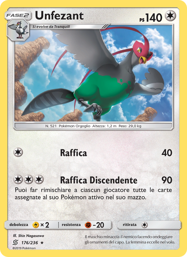 Unfezant 176/258 — Sintonia Mentale (Italian Pokémon TCG card)