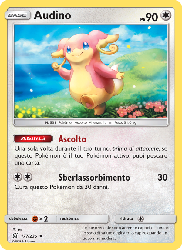 Audino 177/258 — Sintonia Mentale (Italian Pokémon TCG card)