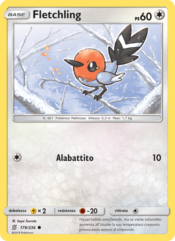 Fletchling 179/258 — Sintonia Mentale (Italian Pokémon TCG card)