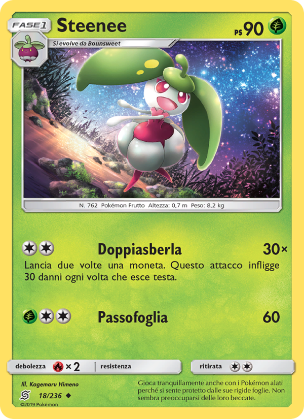 Steenee 018/258 — Sintonia Mentale (Italian Pokémon TCG card)