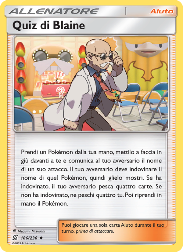 Quiz di Blaine 186/258 — Sintonia Mentale (Italian Pokémon TCG card)