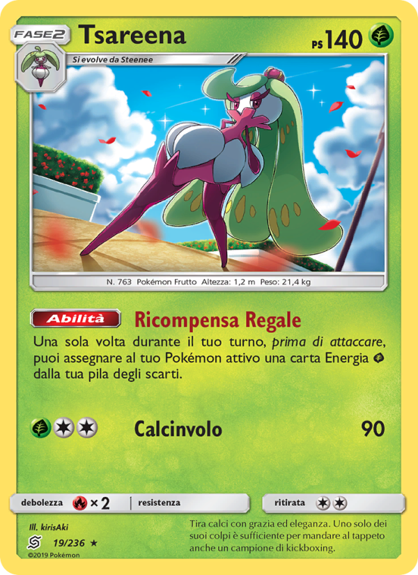 Tsareena 019/258 — Sintonia Mentale (Italian Pokémon TCG card)