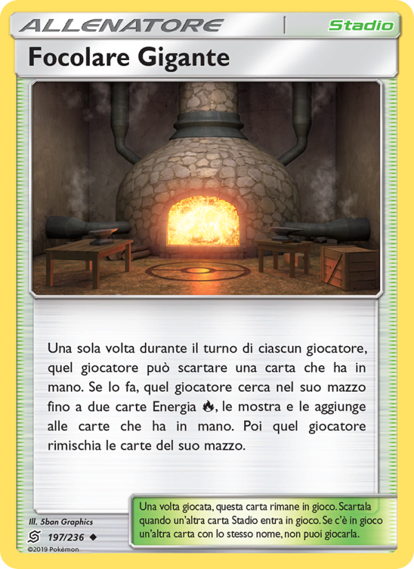 Focolare Gigante 197/258 — Sintonia Mentale (Italian Pokémon TCG card)