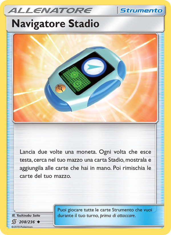Navigatore Stadio 208/258 — Sintonia Mentale (Italian Pokémon TCG card)