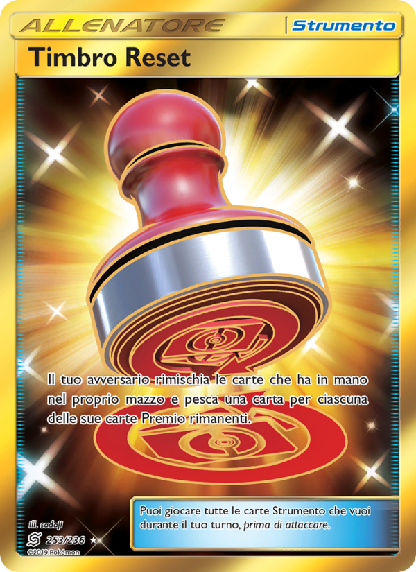 Timbro Reset 253/258 — Sintonia Mentale (Italian Pokémon TCG card)