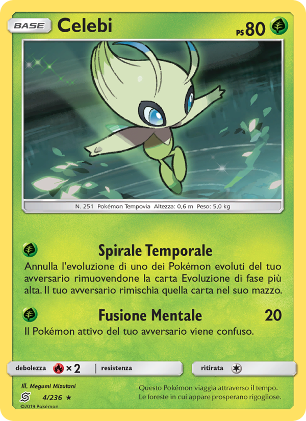 Celebi 004/258 — Sintonia Mentale (Italian Pokémon TCG card)