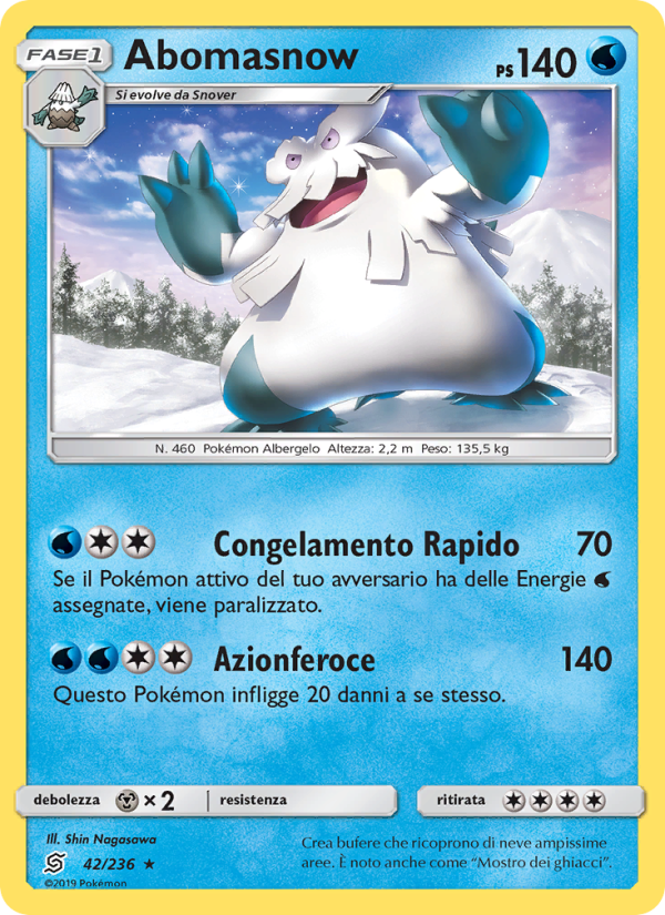 Abomasnow 042/258 — Sintonia Mentale (Italian Pokémon TCG card)