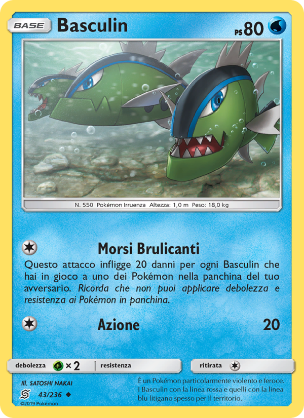 Basculin 043/258 — Sintonia Mentale (Italian Pokémon TCG card)