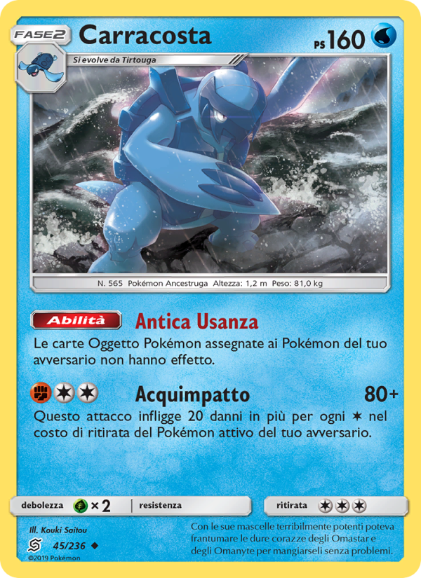 Carracosta 045/258 — Sintonia Mentale (Italian Pokémon TCG card)