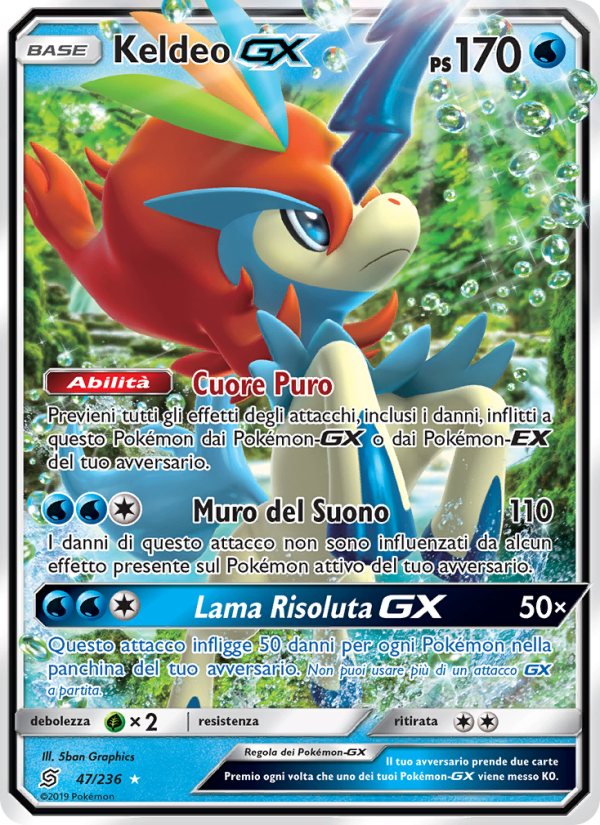 Keldeo GX 047/258 — Sintonia Mentale (Italian Pokémon TCG card)