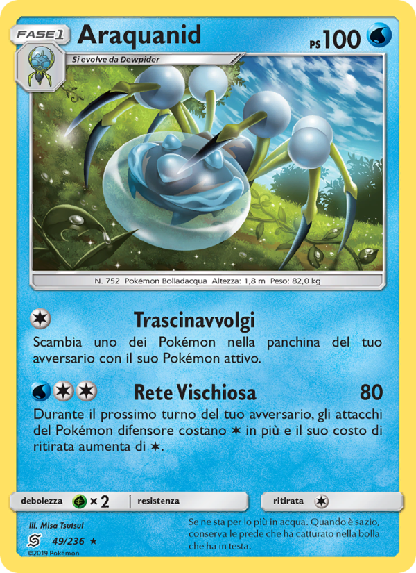 Araquanid 049/258 — Sintonia Mentale (Italian Pokémon TCG card)