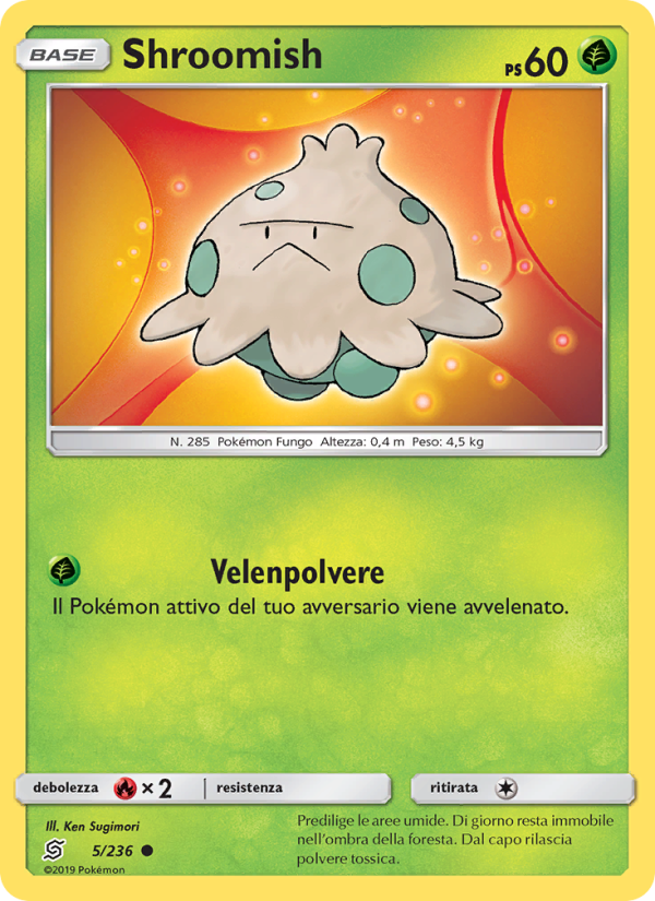 Shroomish 005/258 — Sintonia Mentale (Italian Pokémon TCG card)
