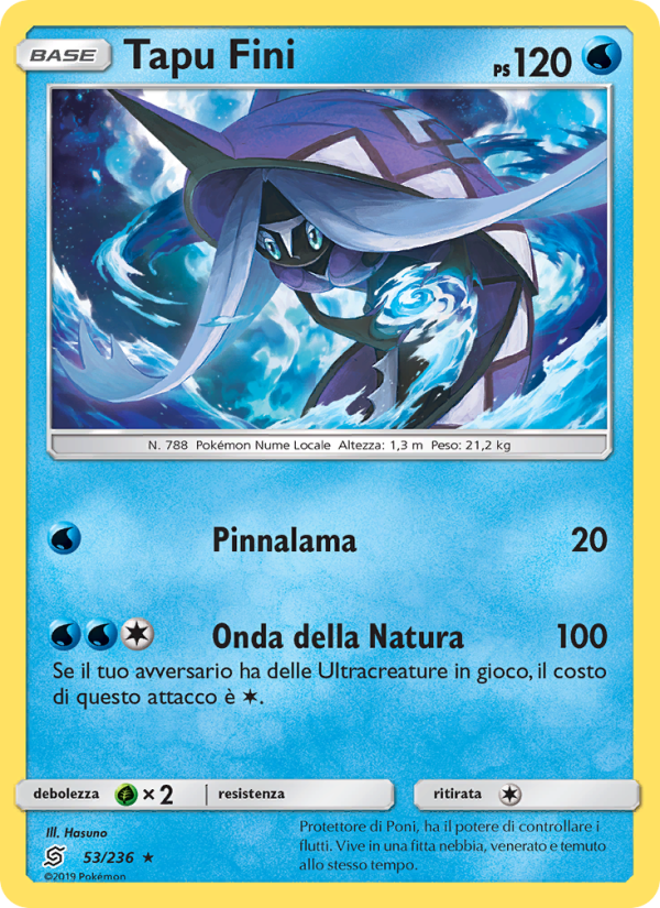 Tapu Fini 053/258 — Sintonia Mentale (Italian Pokémon TCG card)