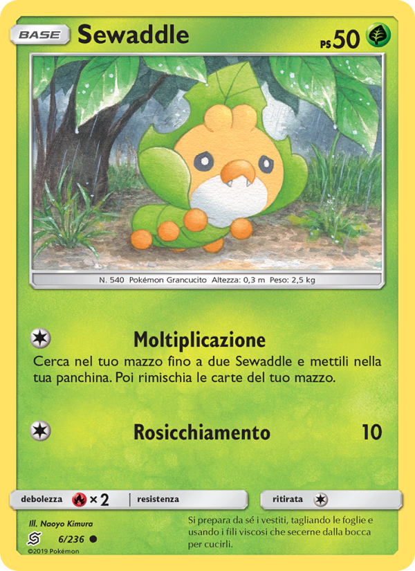 Sewaddle 006/258 — Sintonia Mentale (Italian Pokémon TCG card)