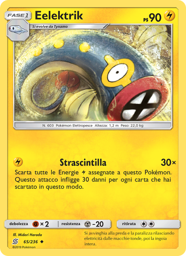 Eelektrik 065/258 — Sintonia Mentale (Italian Pokémon TCG card)